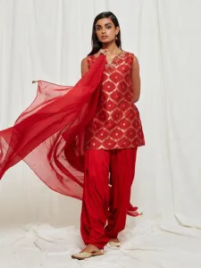 Ancestry Clothing Sutra Collection red colour suit » hindu metro
