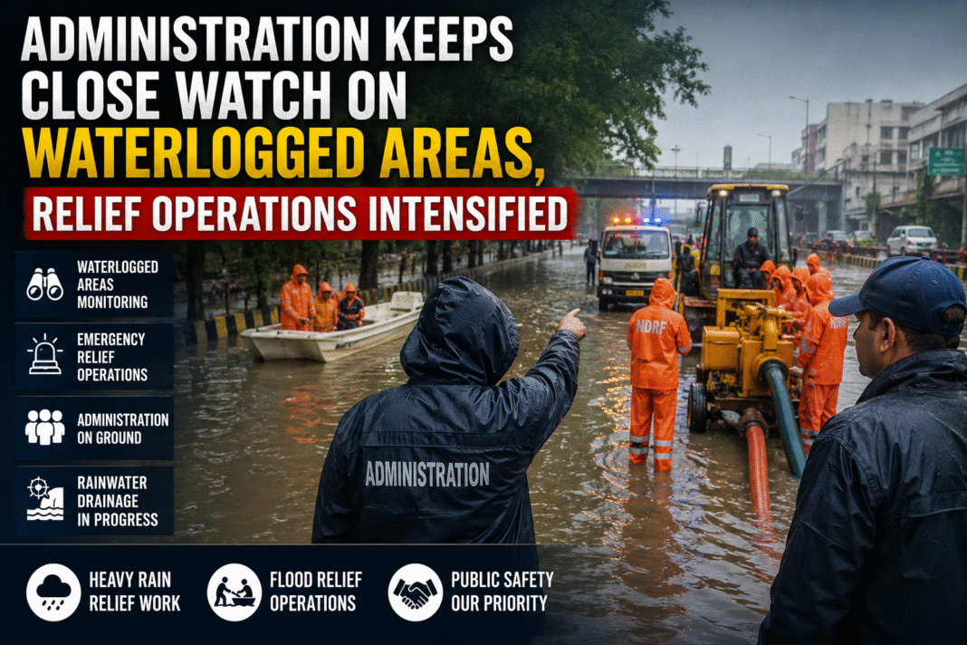 Administration Keeps Close Watch on Waterlogged Areas